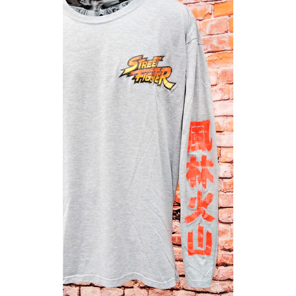 Original Printed Street Fighter Gray Long Sleeve New Generation T Japanese Print - Picture 8 of 9